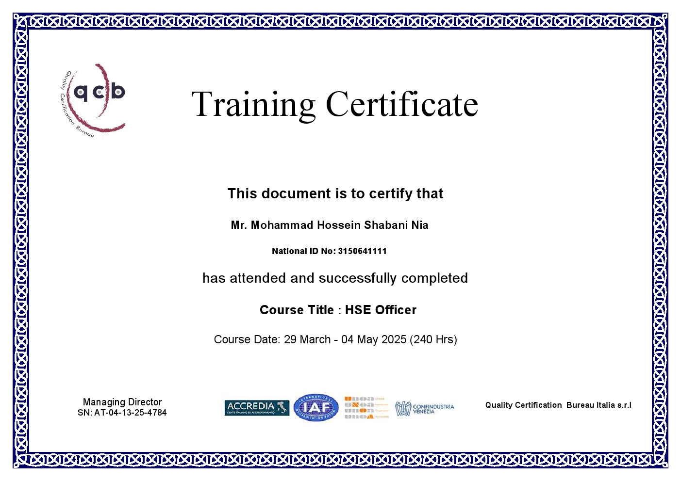 Mr. Mohammad Hossein Shabani Nia-AT-04-13-25-4784